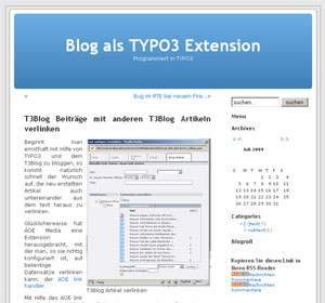 Blog als TYPO3 Extension